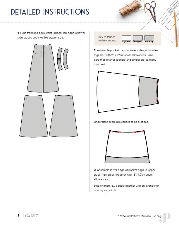 Lara Skirt - PDF Sewing Pattern