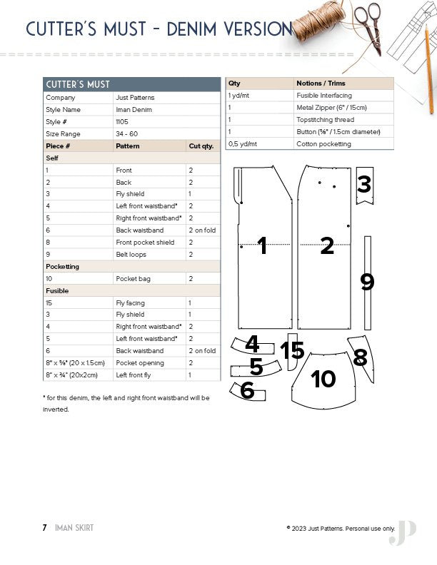 Iman Skirt - PDF Sewing Pattern