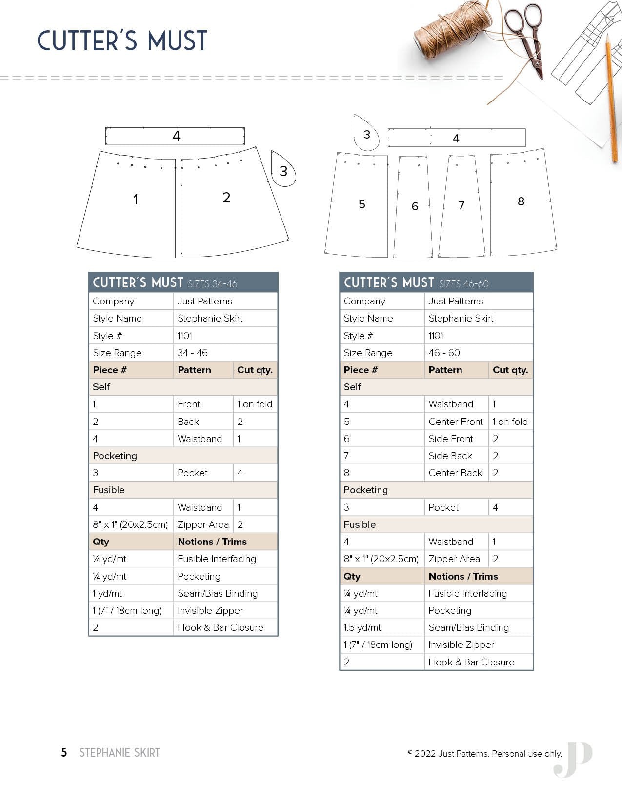 Stephanie Skirt - PDF Sewing Pattern