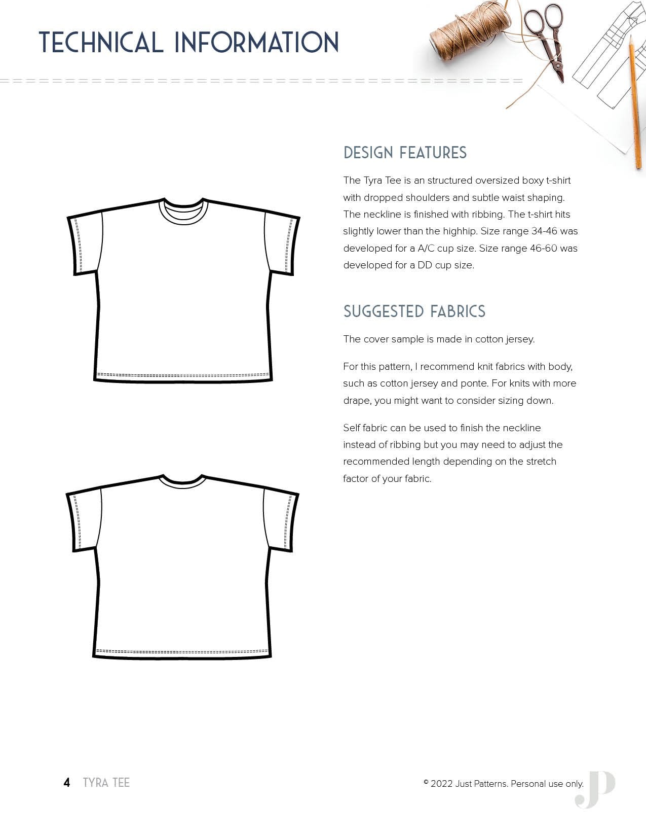 Tyra Tee - PDF Sewing Pattern