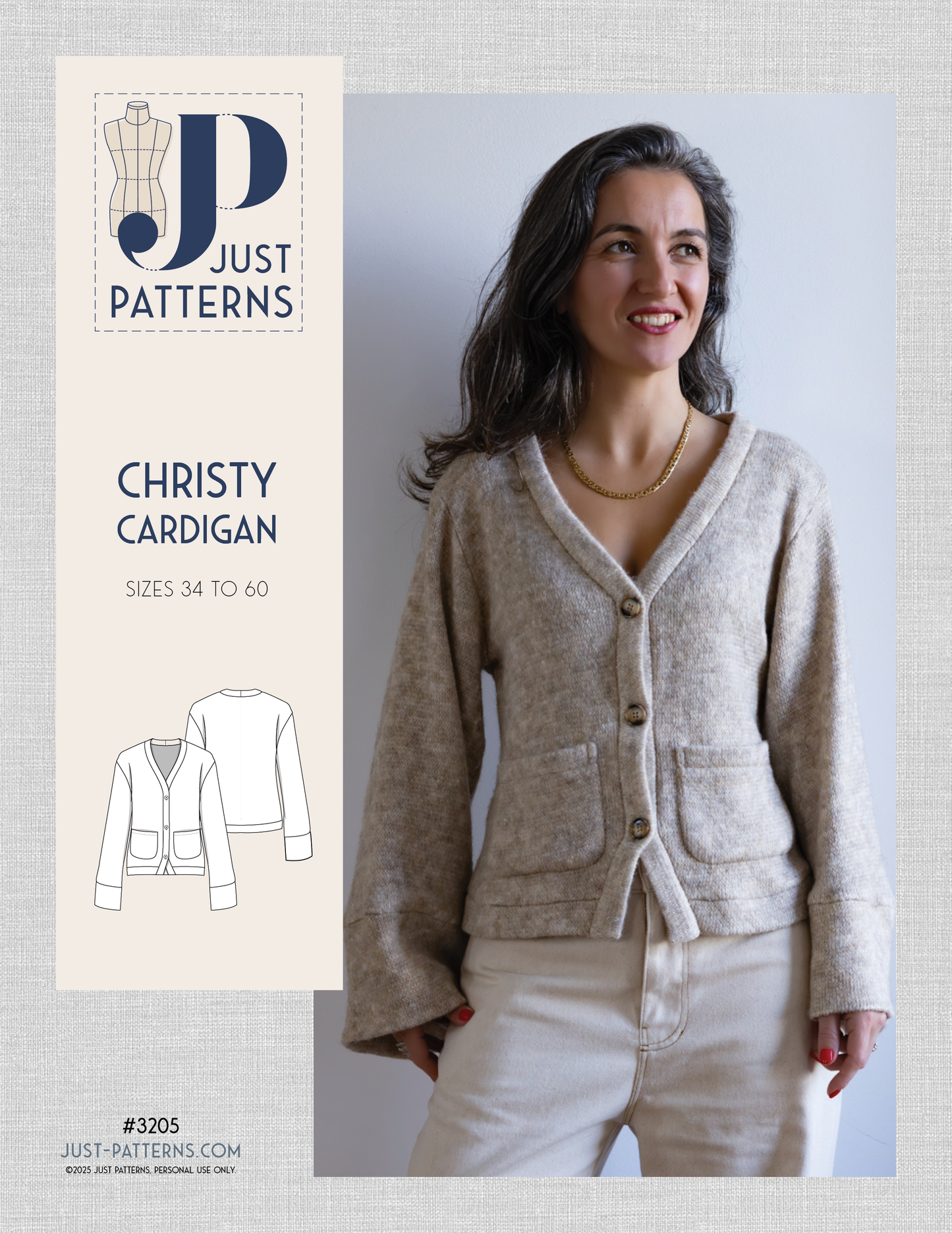 Christy Cardigan - PDF Sewing Pattern