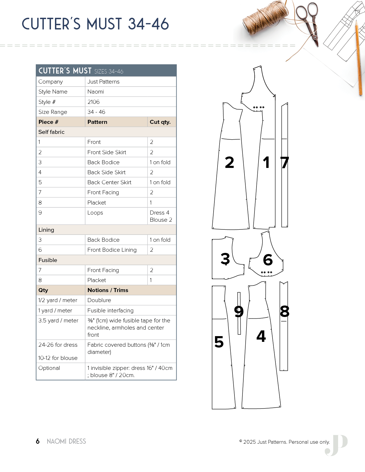 Naomi Dress – PDF Sewing Pattern