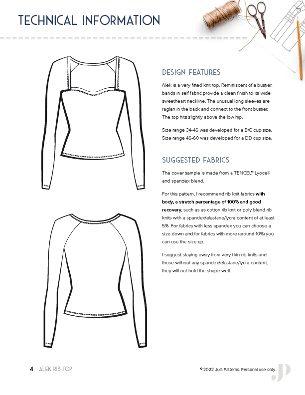 Alek Rib Top - PDF Sewing Pattern
