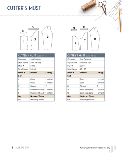 Alek Rib Top - PDF Sewing Pattern