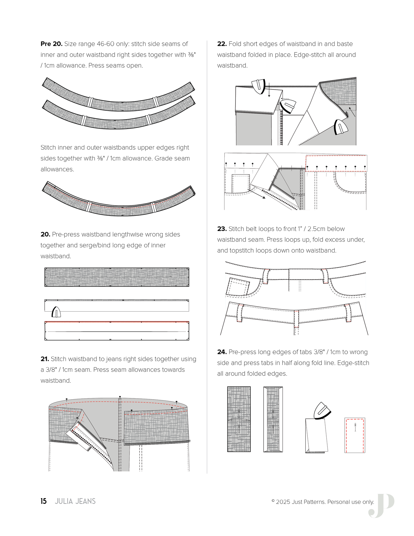 Julia Jeans - PDF Sewing Pattern