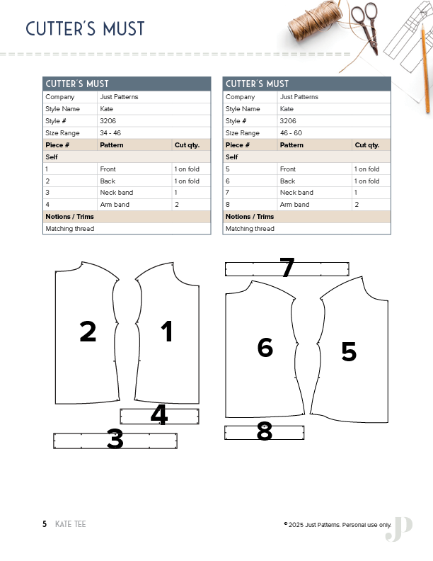 Kate Tee - PDF Sewing Pattern