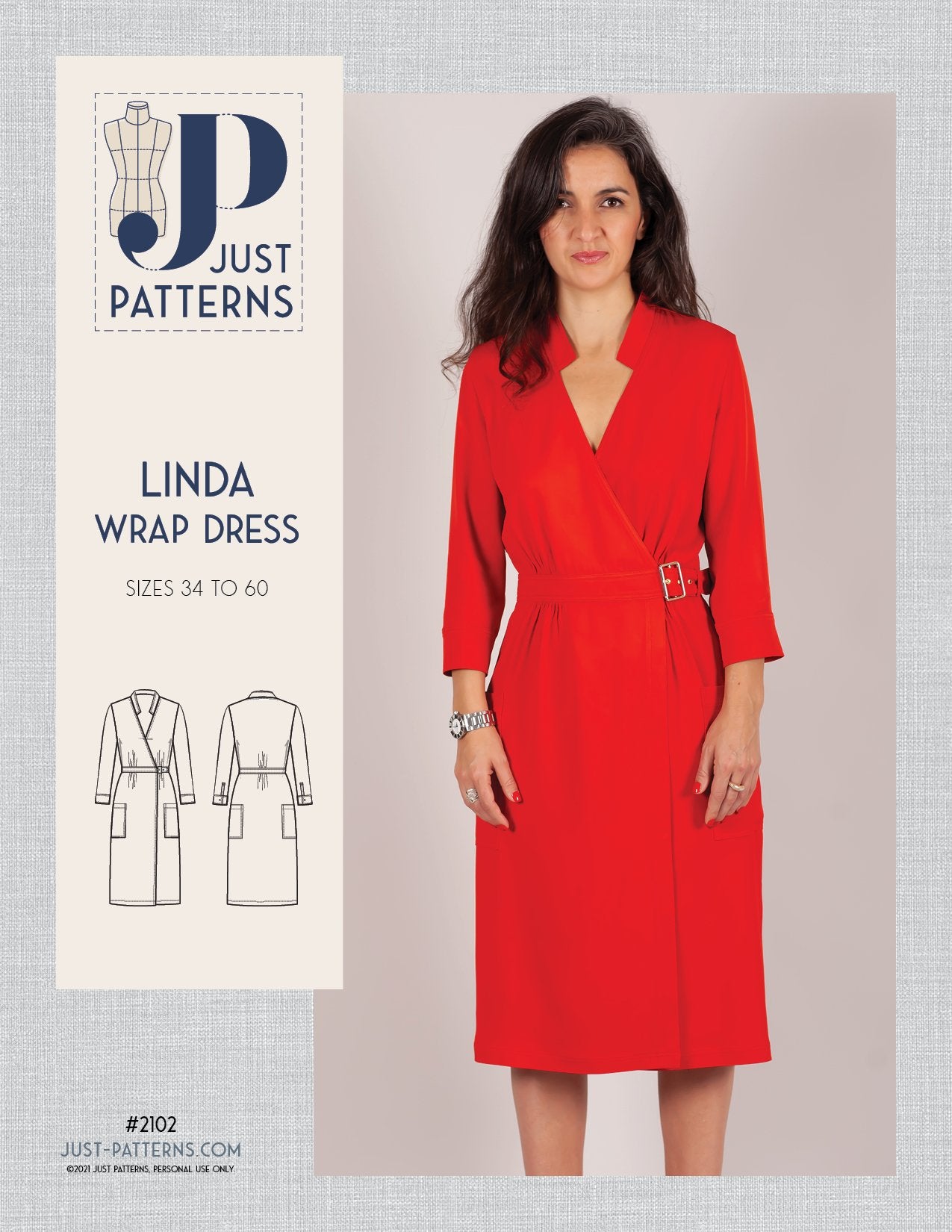 Robe portefeuille Linda - Patron de couture PDF