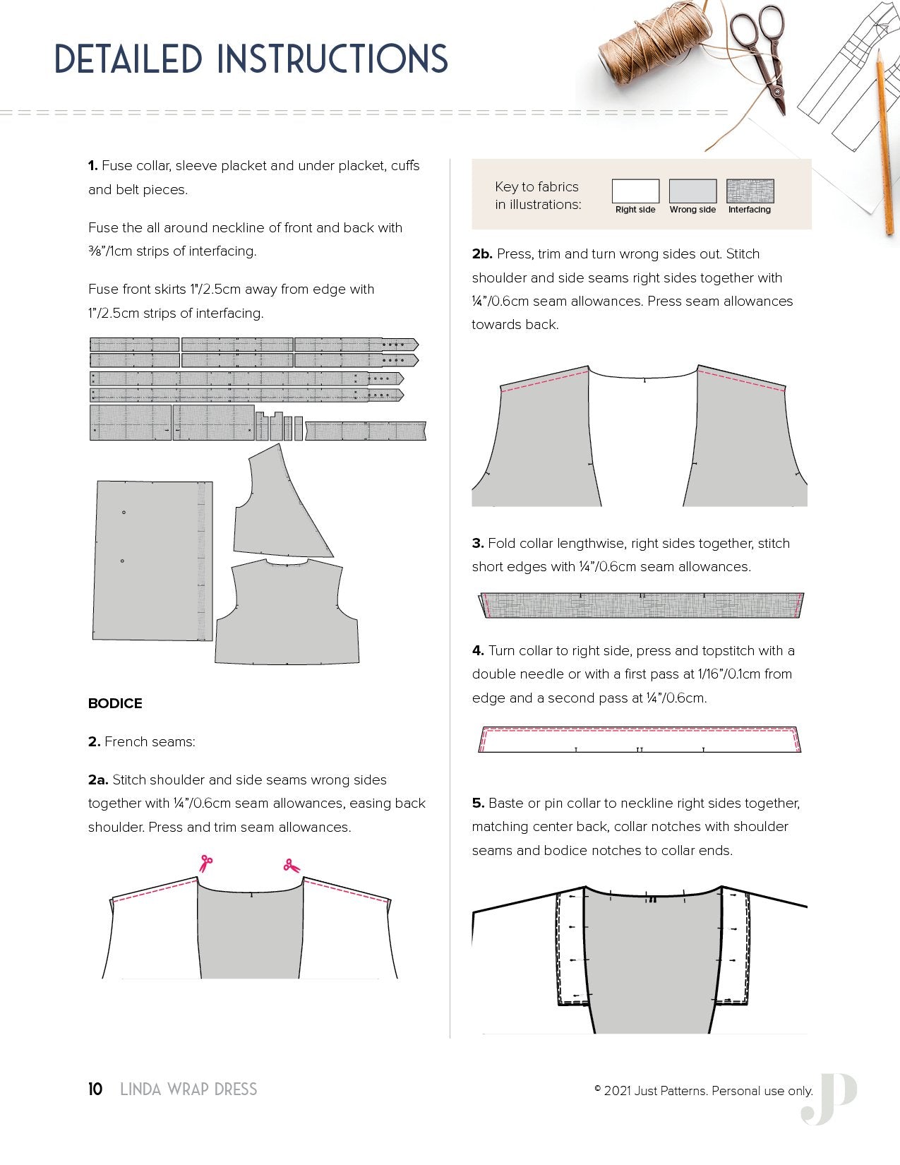 Robe portefeuille Linda - Patron de couture PDF