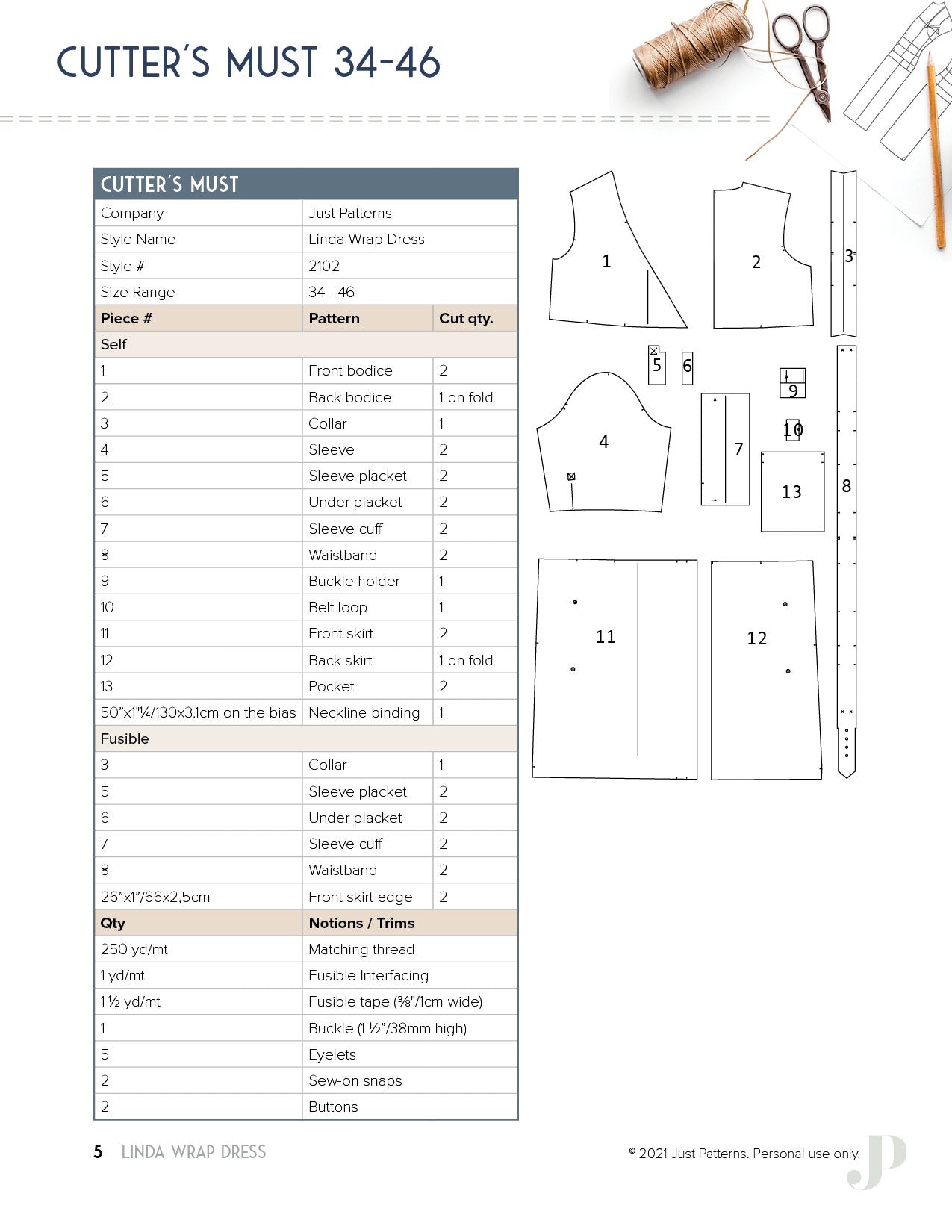 Robe portefeuille Linda - Patron de couture PDF
