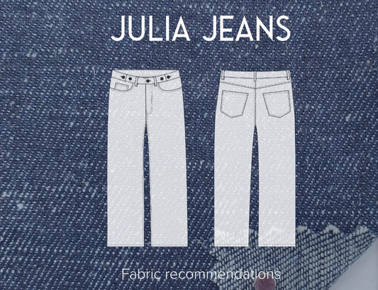 Julia Jeans ✂️ Fabric Recommendations - Just Patterns denim, digital sewing patterns, fabric recommendations, julia, julia jeans, sew, sewing inspiration, sewing pattern
