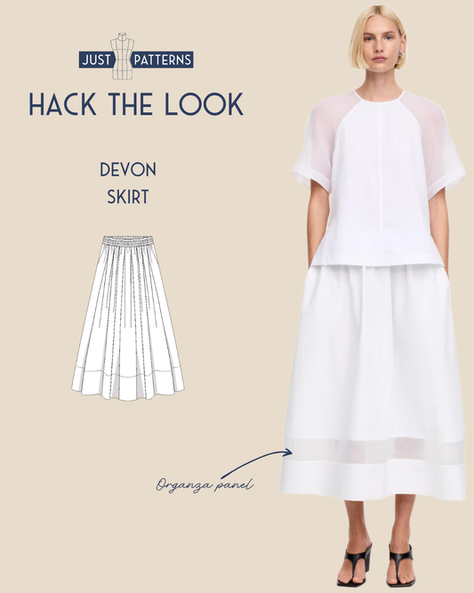 Hack the Look: Devon Skirt with an Organza Panel
