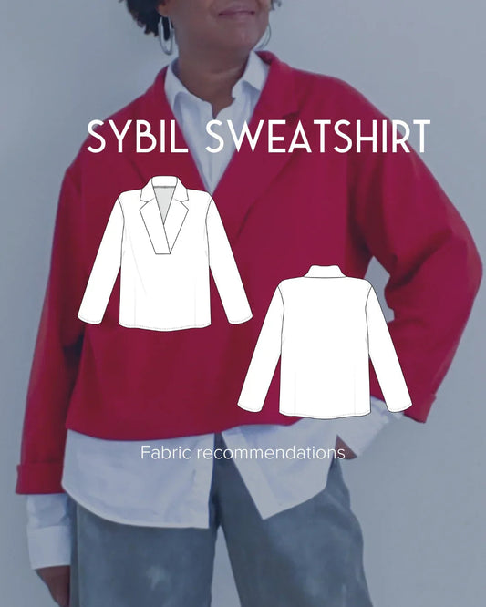 Sybil Sweatshirt - Fabric recommendations - Just Patterns fabric recommendations, just patterns, knit, sybil, sybil sweatshirt