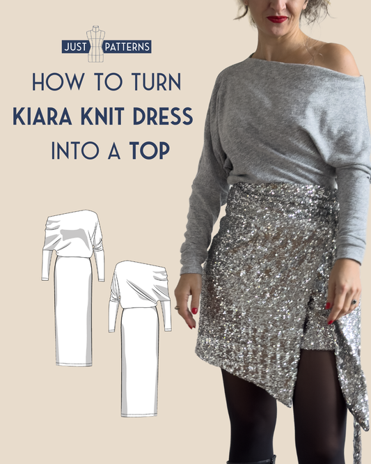 Just Patterns Kiara Knit Dress hacked into a top