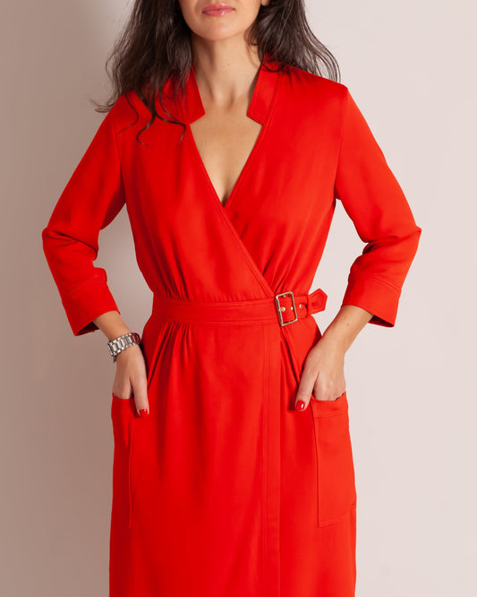 Meet the new Linda Wrap Dress! - Just Patterns linda, linda wrap dress, pattern update, sewing pattern, wrap dress, wrap dress sewing pattern