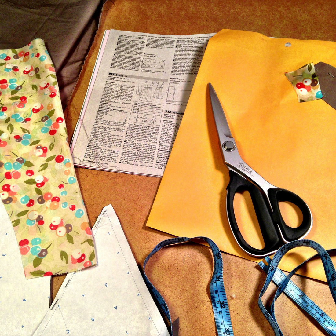 What's on the sewing table