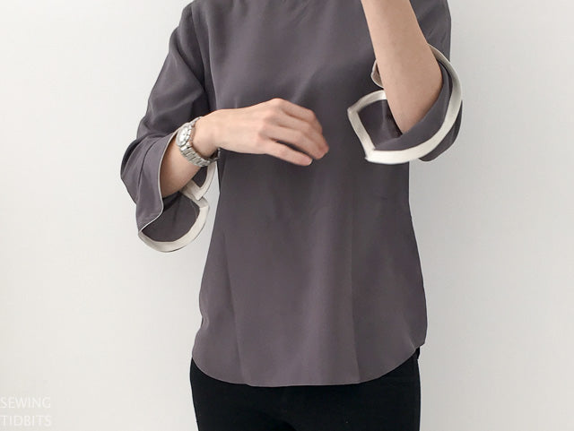 SEWN - A grey silk blouse