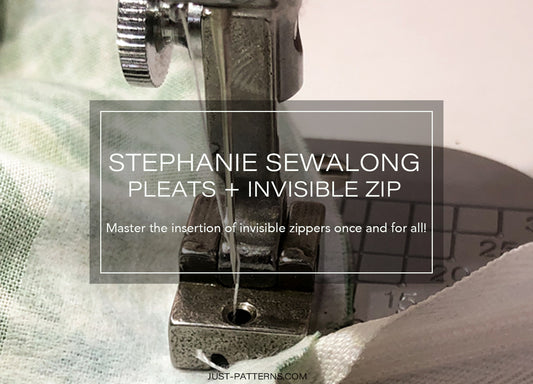 Stephanie Sewalong - Invisible Zipper and Pleats
