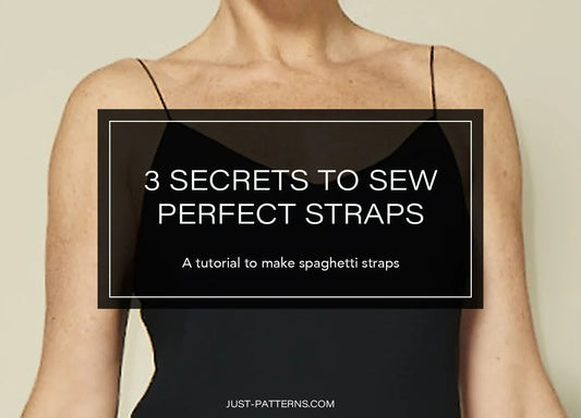 Tutorial - 3 secrets to sew perfect spaghetti straps - Just Patterns bias, christy slip dress, how to, kate bias top, rouleau, sewing, spaghetti strap, tutorial
