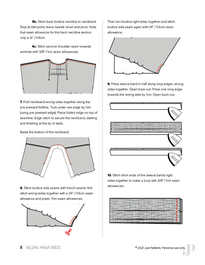 Helena Wrap Dress - PDF Sewing Pattern