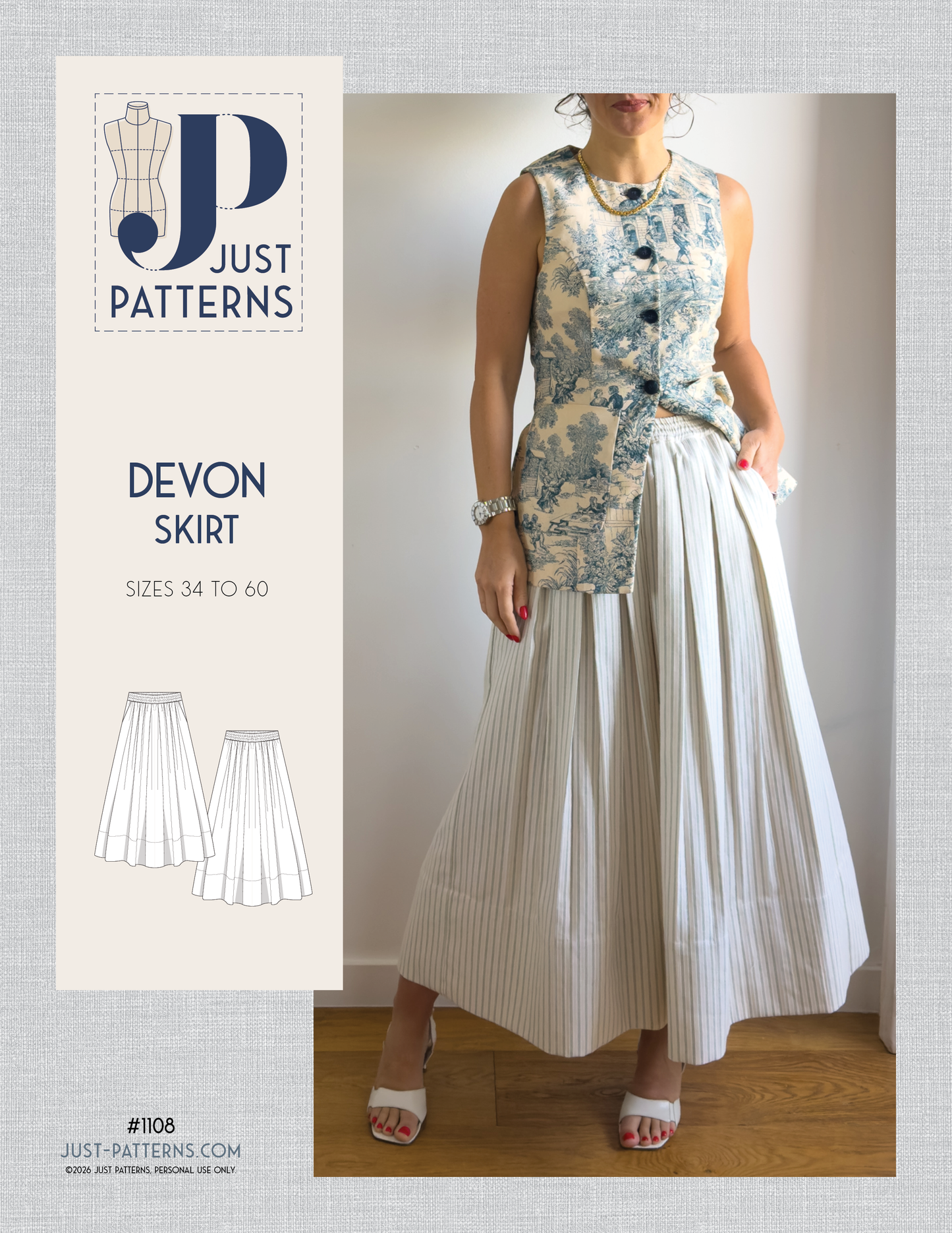 Devon Skirt – PDF Sewing Pattern