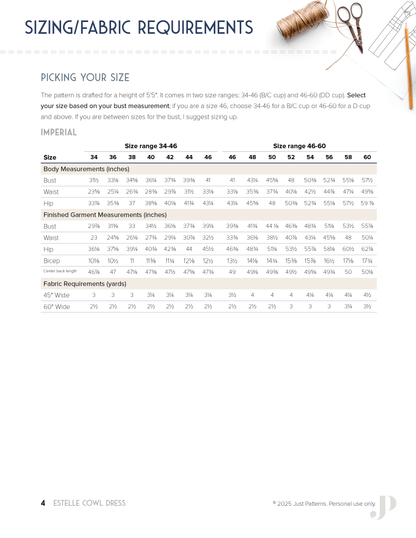 Estelle Cowl Dress – PDF Sewing Pattern