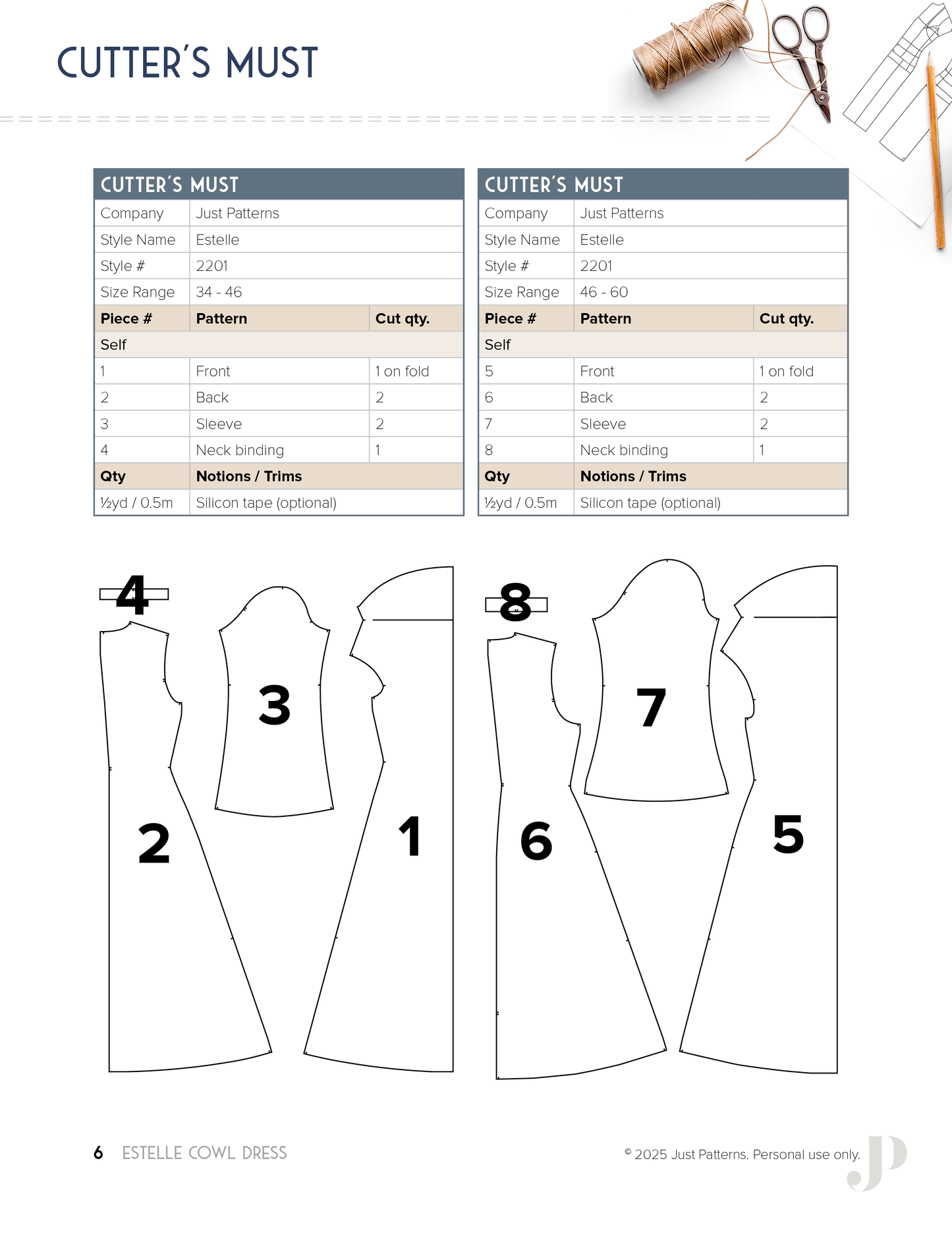 Estelle Cowl Dress – PDF Sewing Pattern