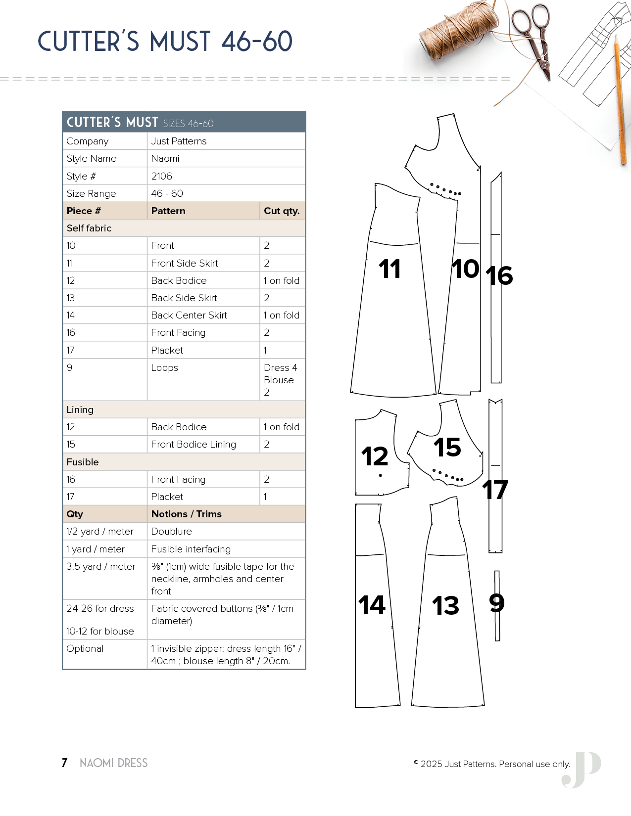Naomi Dress – PDF Sewing Pattern