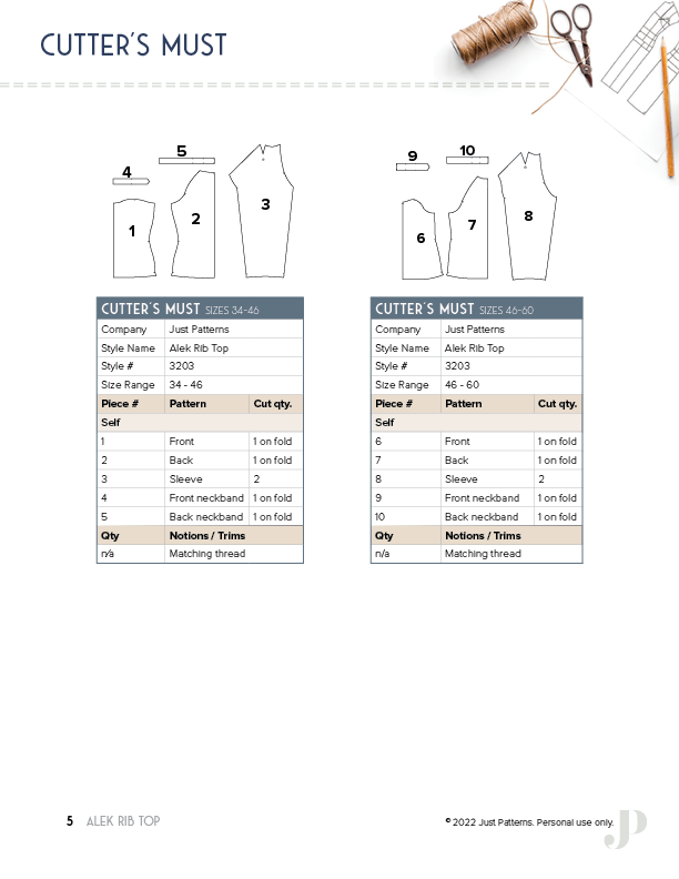 Alek Rib Top - PDF Sewing Pattern