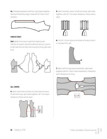 Camille Top – PDF Sewing Pattern