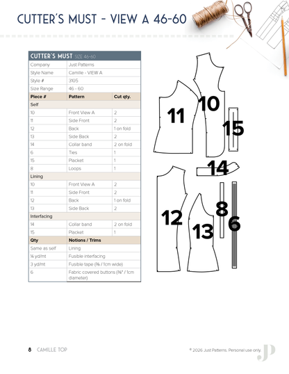 Camille Top – PDF Sewing Pattern