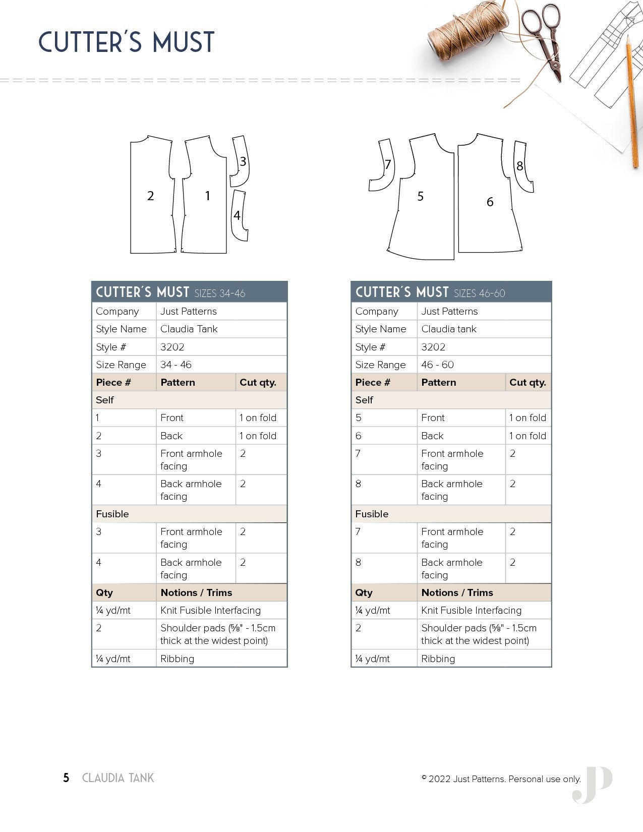 Claudia Tank - PDF Sewing Pattern