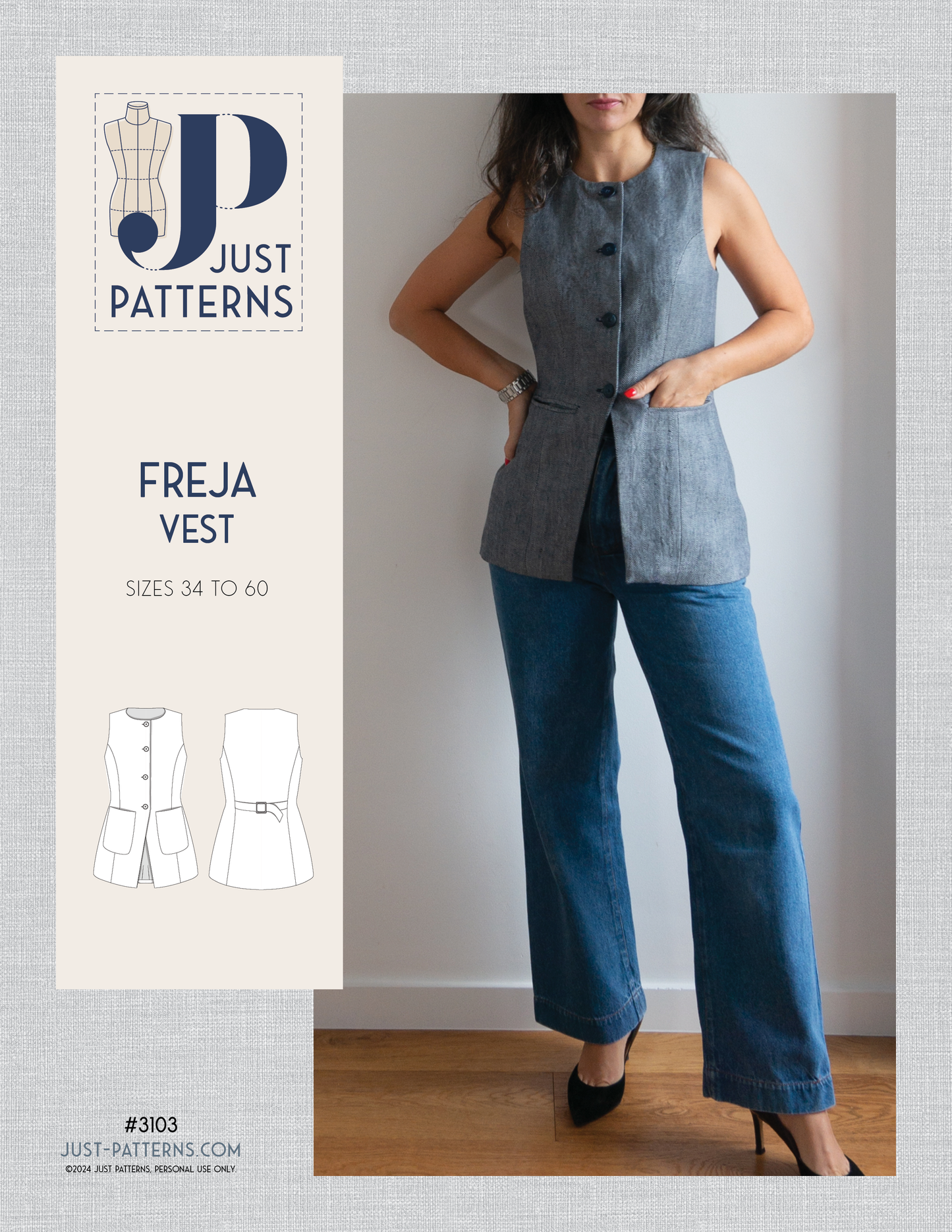 Gilet Freja - Patron de couture PDF