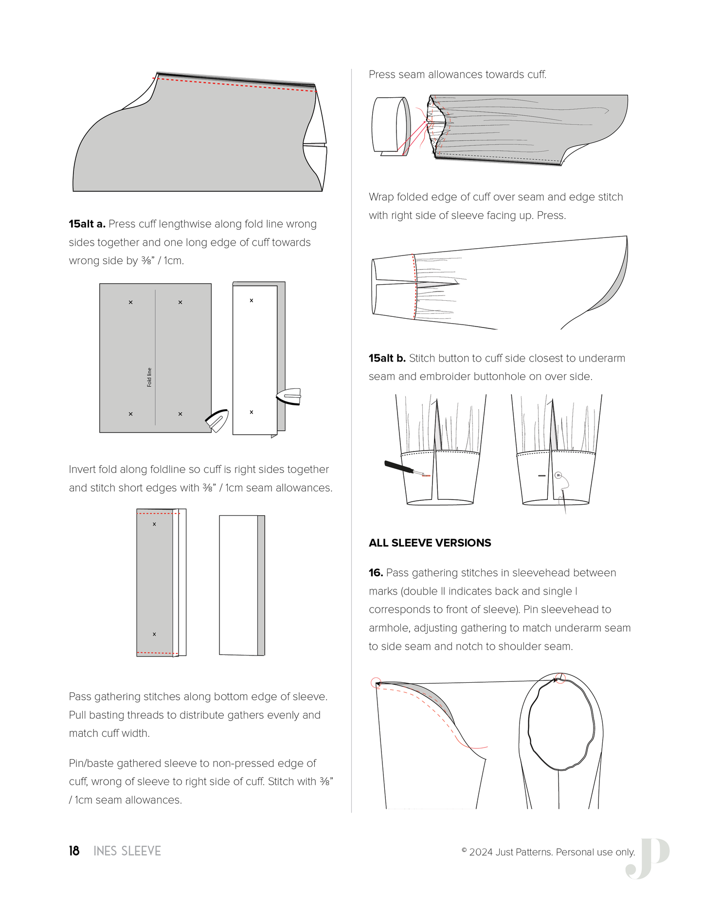 Ines Sleeve - PDF Sewing Pattern