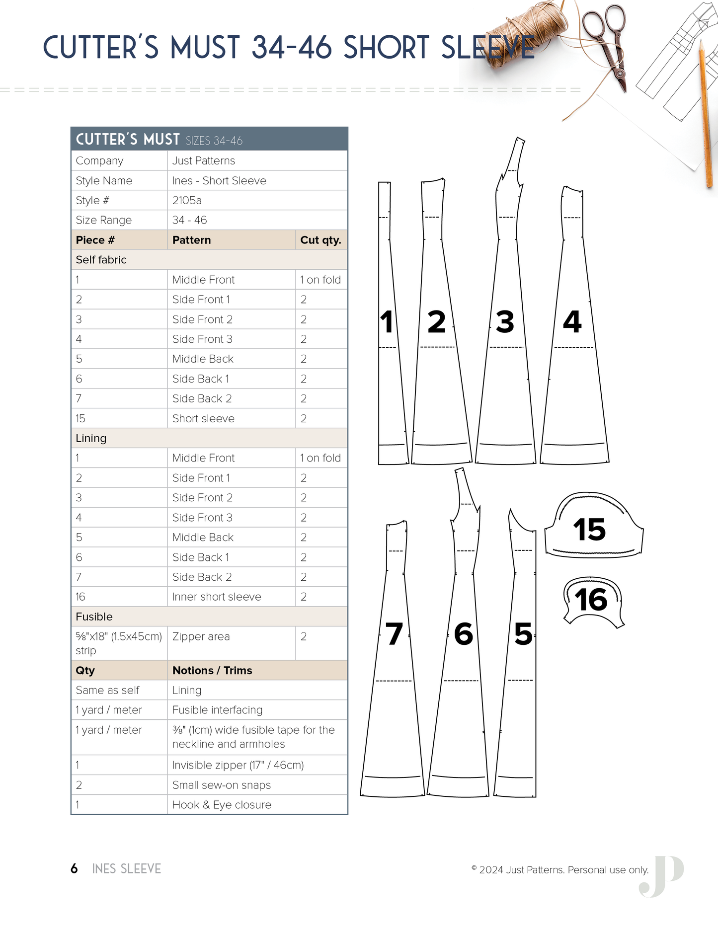 Ines Sleeve - PDF Sewing Pattern