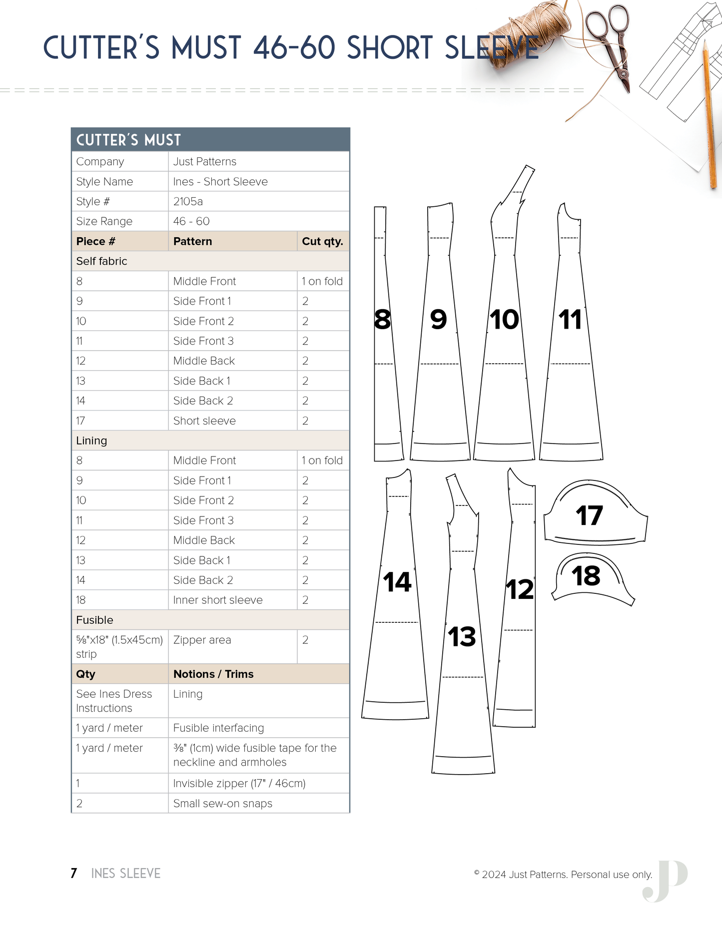 Ines Sleeve - PDF Sewing Pattern