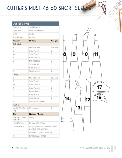 Ines Sleeve - PDF Sewing Pattern