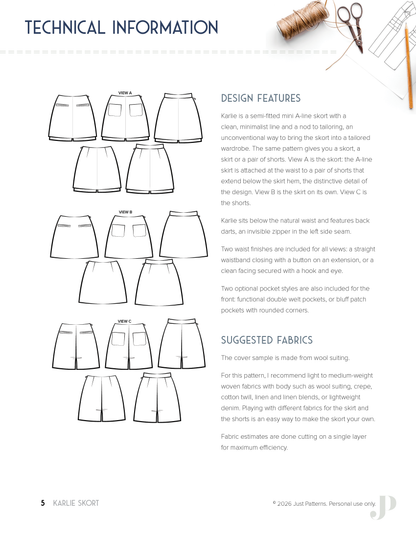 Patron Karlie Skort – PDF