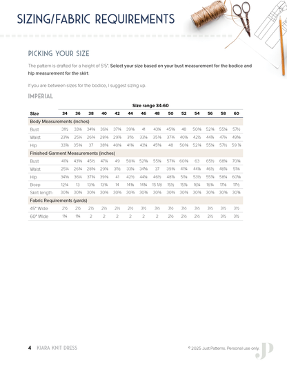Kiara Knit Dress – PDF Sewing Pattern