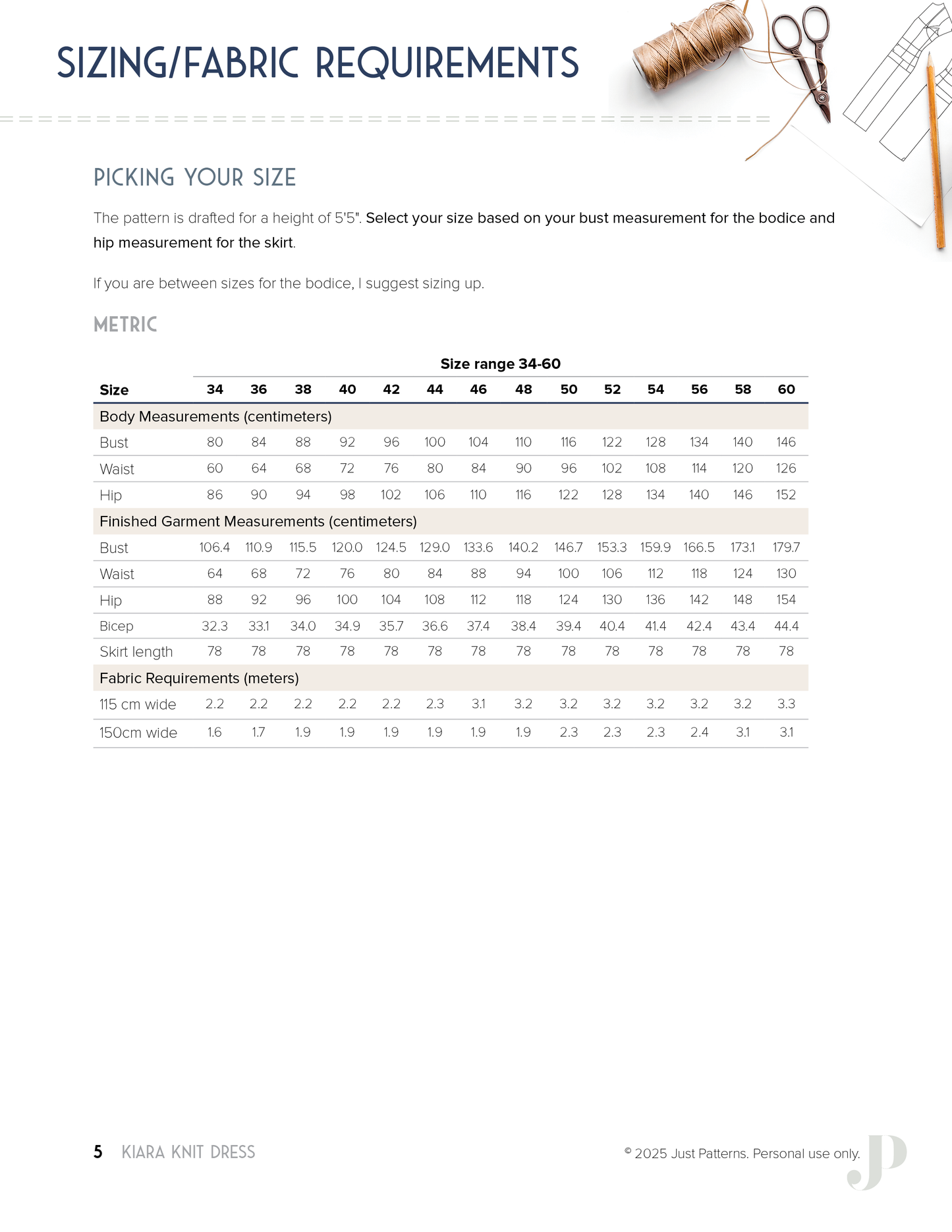 Kiara Knit Dress – PDF Sewing Pattern