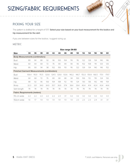 Kiara Knit Dress – PDF Sewing Pattern