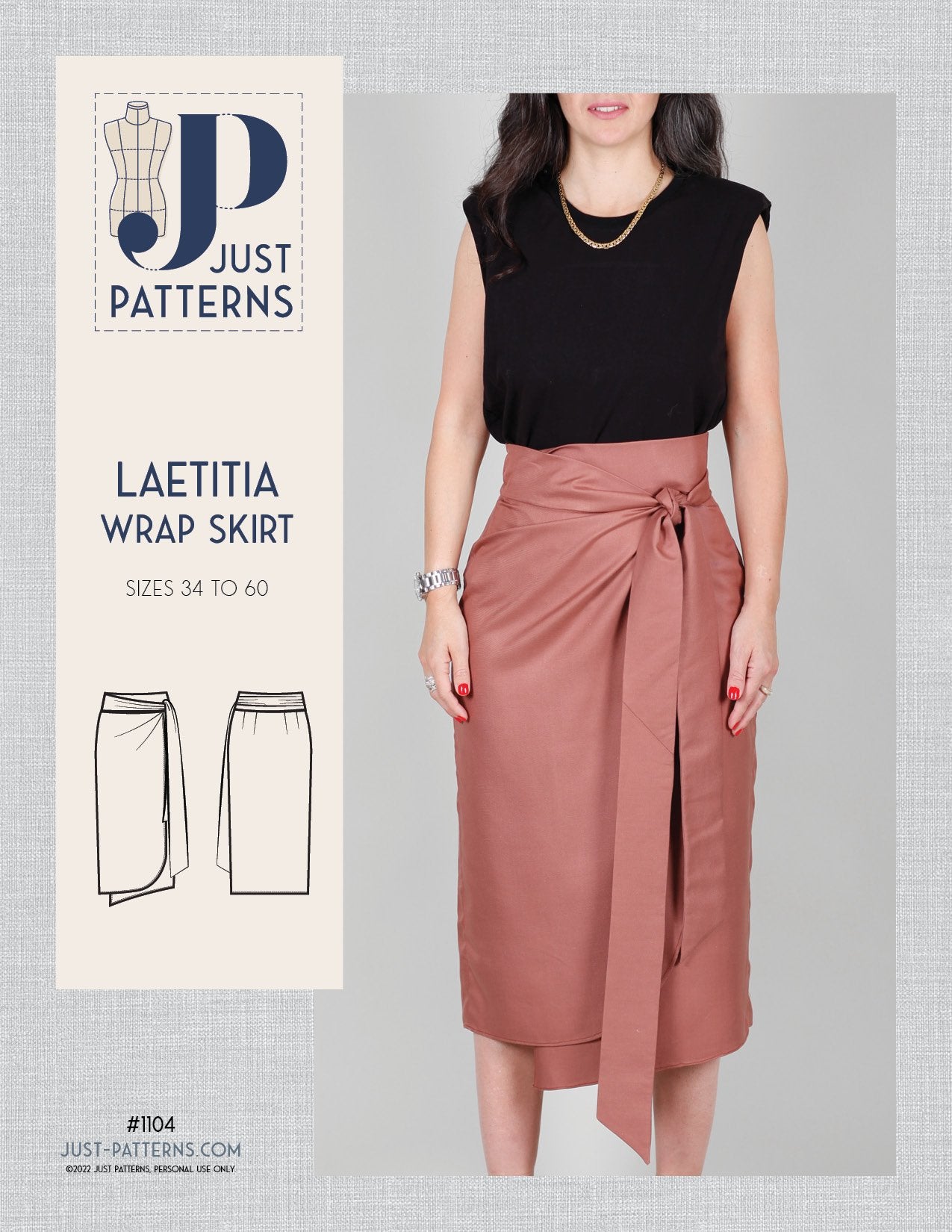 Laetitia Wrap Skirt - PDF Sewing Pattern – Just Patterns