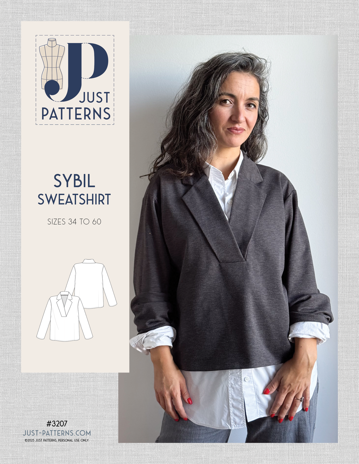 Sybil Sweatshirt – PDF Sewing Pattern