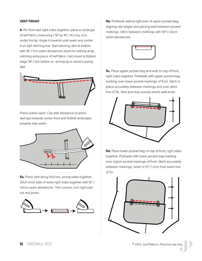 Veronica Vest - PDF Sewing Pattern
