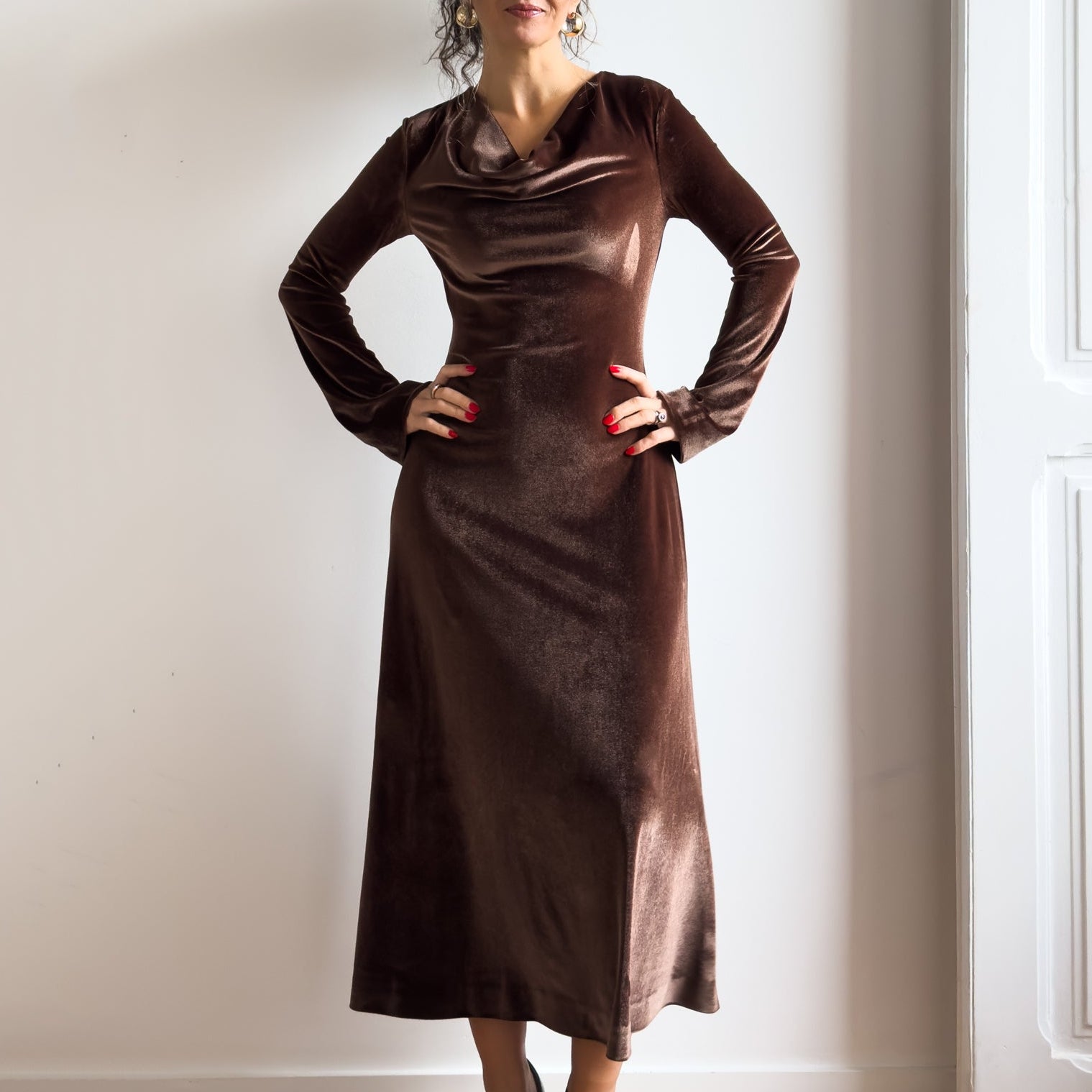 Just Patterns estelle cowl dress sewing pattern knit 