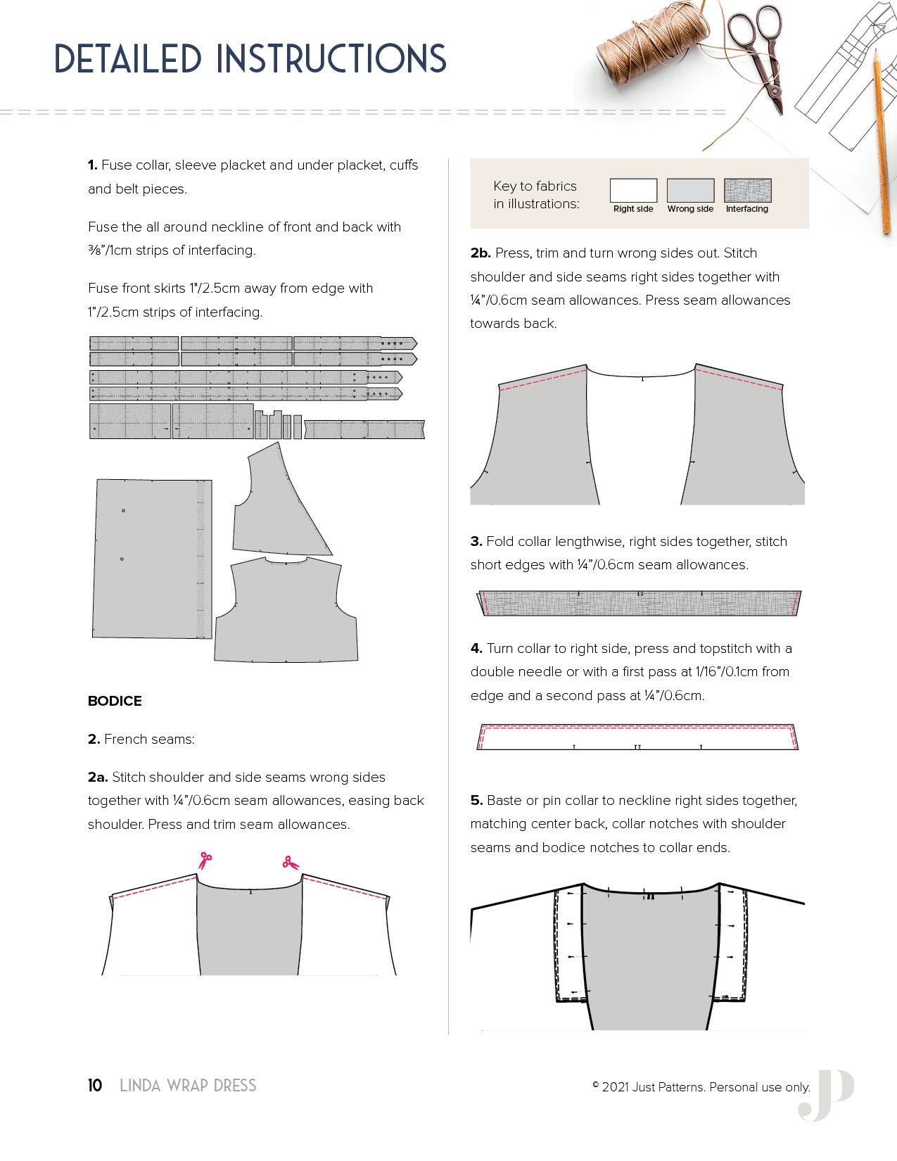 Linda Wrap Dress - PDF Sewing Pattern