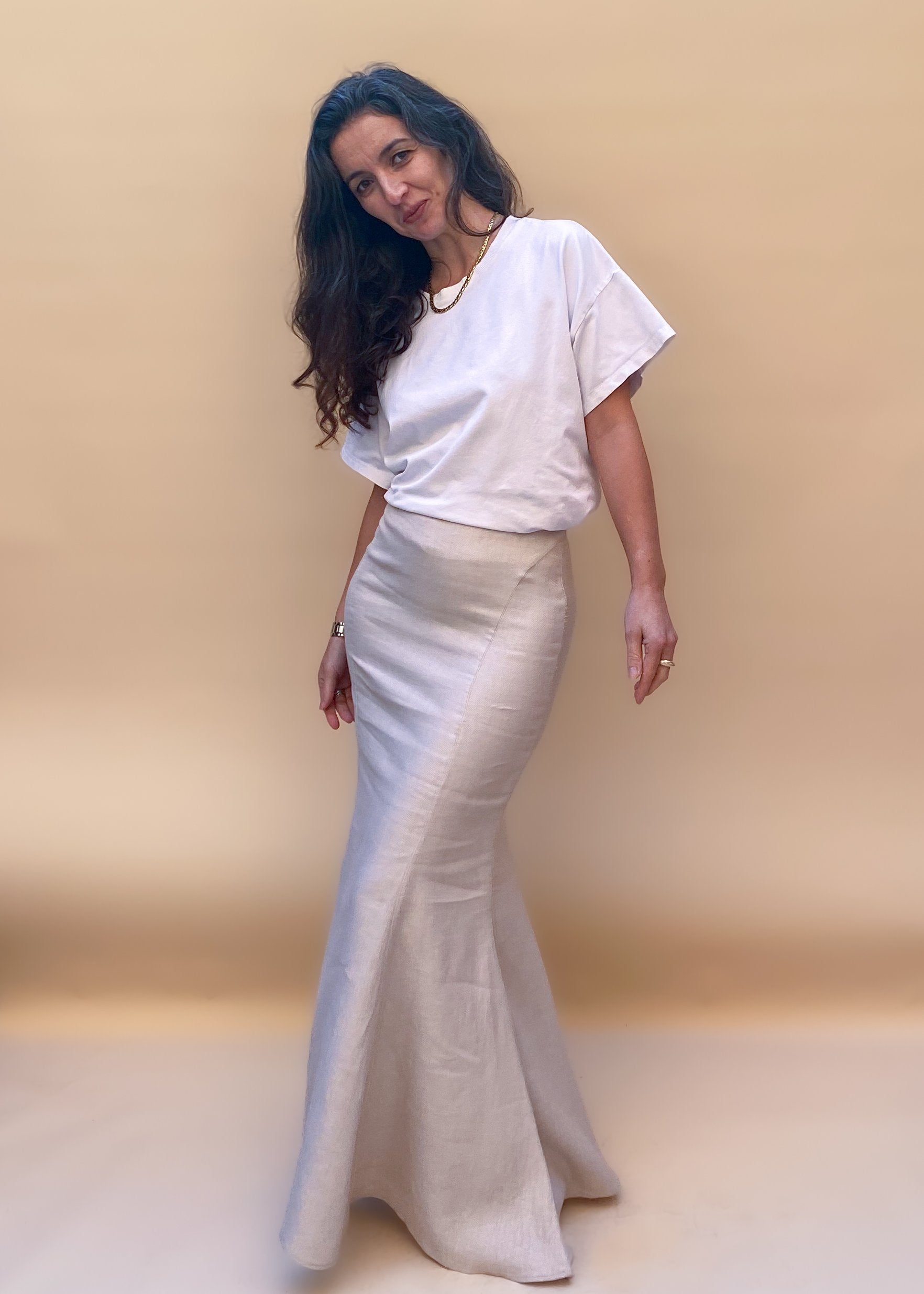 Satin maxi 2024 skirt pattern