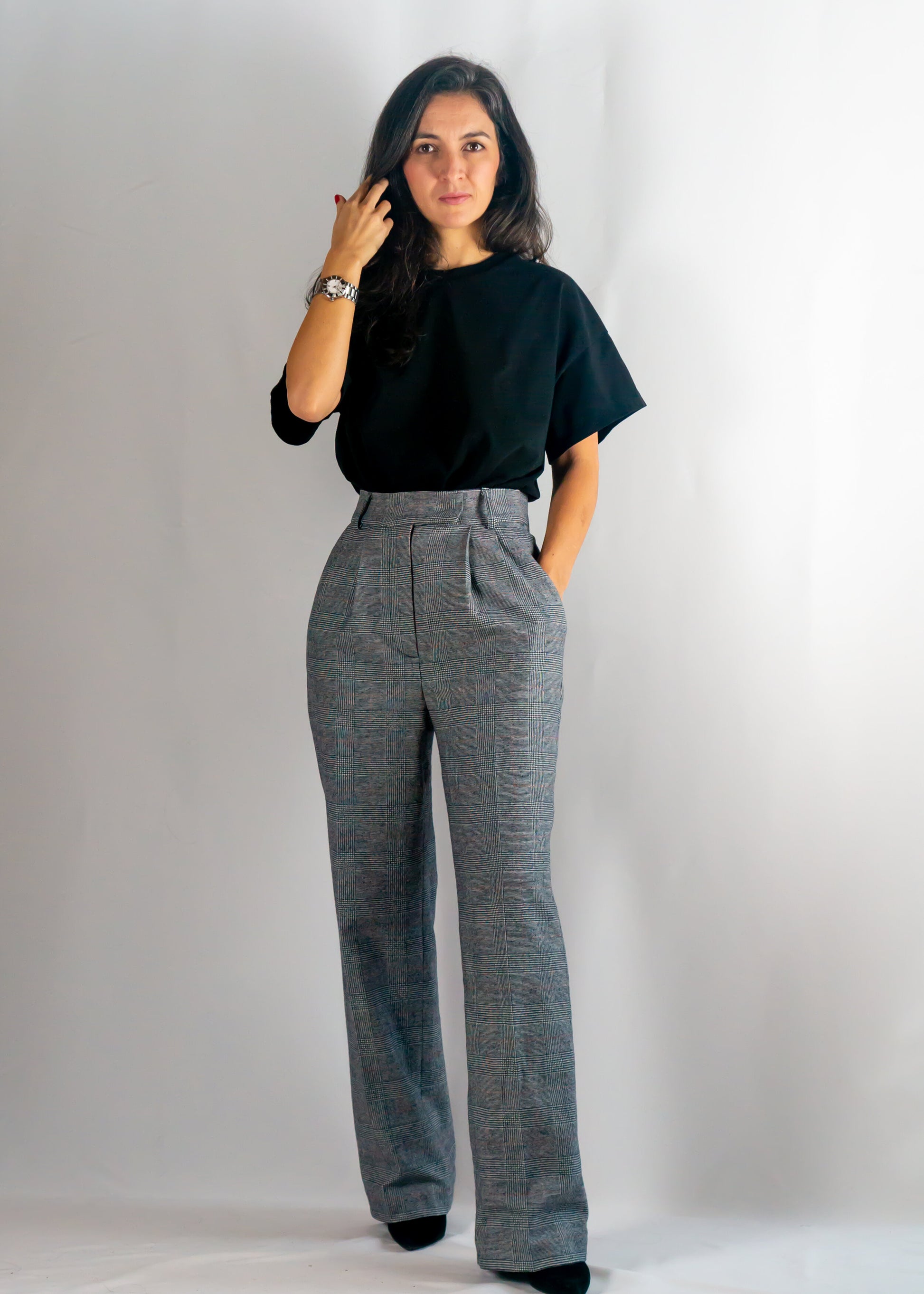 DIY Straight-Leg, High-Waisted Pants + Sewing Pattern by